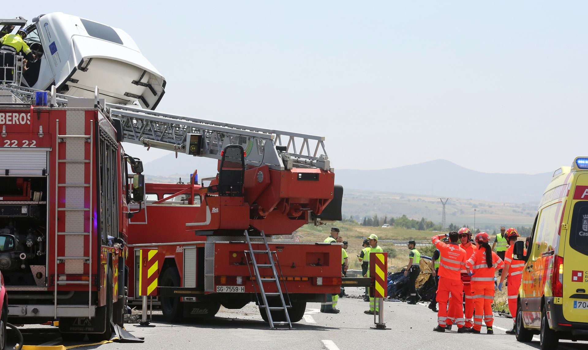 Fotos del accidente mortal en Segovia