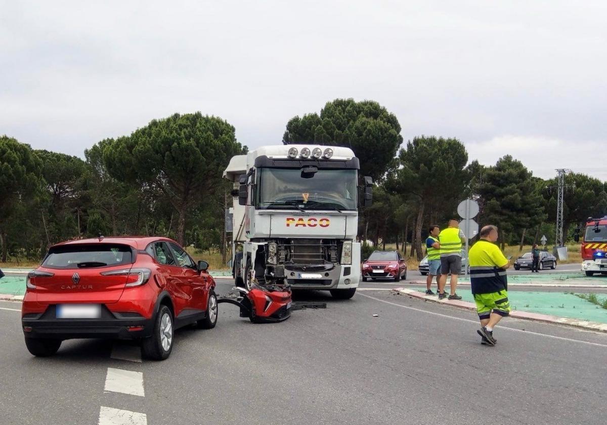 Accidente de tráfico en la CL-602.