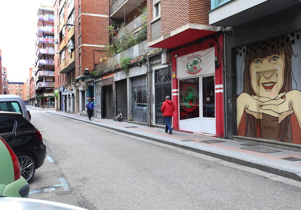 Calle Rizarzuela de la capital palentiuna, donde ocurrieron los hechos.