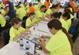 Participantes en el Puzzle-Cross de Paredes de Nava.