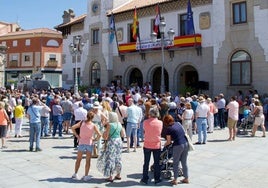 Participantes en la concentración de este sábado en El Espinar.