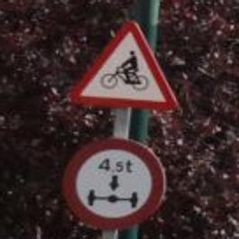 La señal de la bicicleta