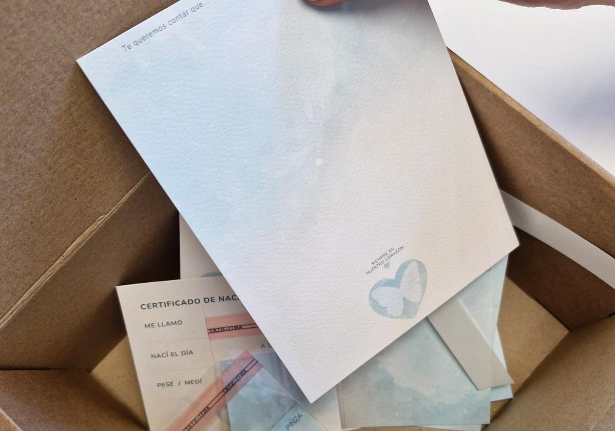 Caja de duelo que entregarán los hospitales de Castilla y León.