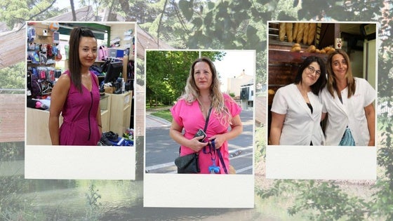 Comerciantes y vecinos de La Victoria.