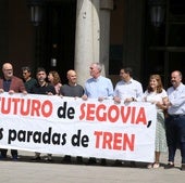 Paro a las puertas del Ayuntamiento de Segovia.