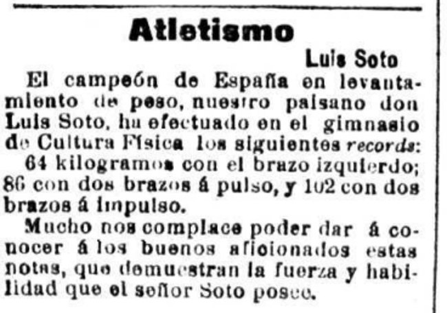 Recorte de El Norte de Castilla de diciembre de 1913.