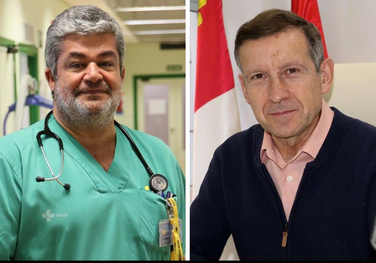 Carlos Dueñas, jefe de la Unidad de Enfermedades Infecciosas del Hospital Clínico Universitario, y Rufino Álamo, presidente del Colegio Oficial de Veterinarios de Valladolid.