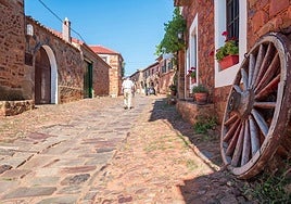 Vista de la localidad de Castrillo de los Polvazares, en la provincia de León.