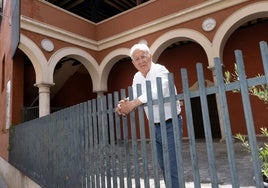 Agustín García Simón, en un palacio del XVII en la calle Regalado de Valladolid.