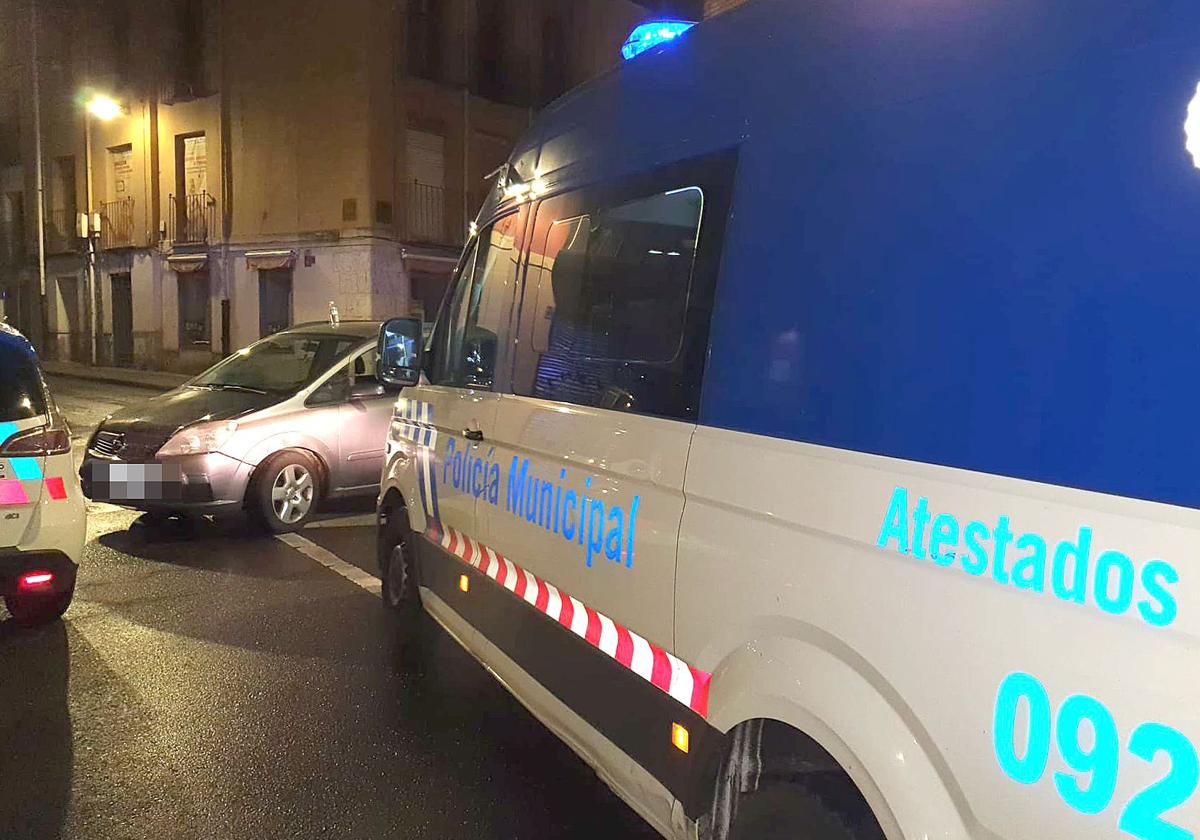Imagen de archivo de un control pasado de la Policía Municipal de Valladolid.