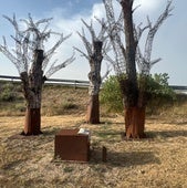 Segunda escultura del proyecto 'Senda árbol, piedra, hierro'.