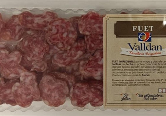 Una nueva marca se une a la alerta por salmonella en fuet
