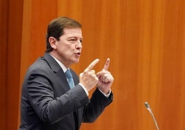 Alfonso Fernández Mañueco, durante su intervención.