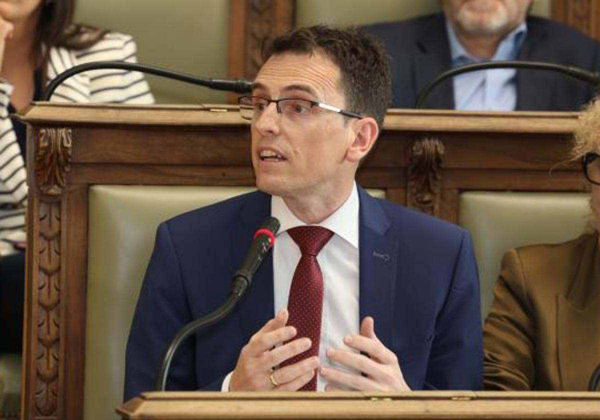 El portavoz del PSOE, Pedro Herrero, en una imagen de archivo.