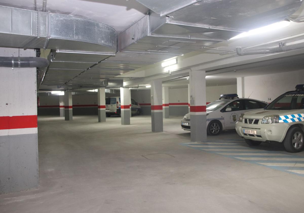 Garaje del edificio de Niñas Huérfanas.