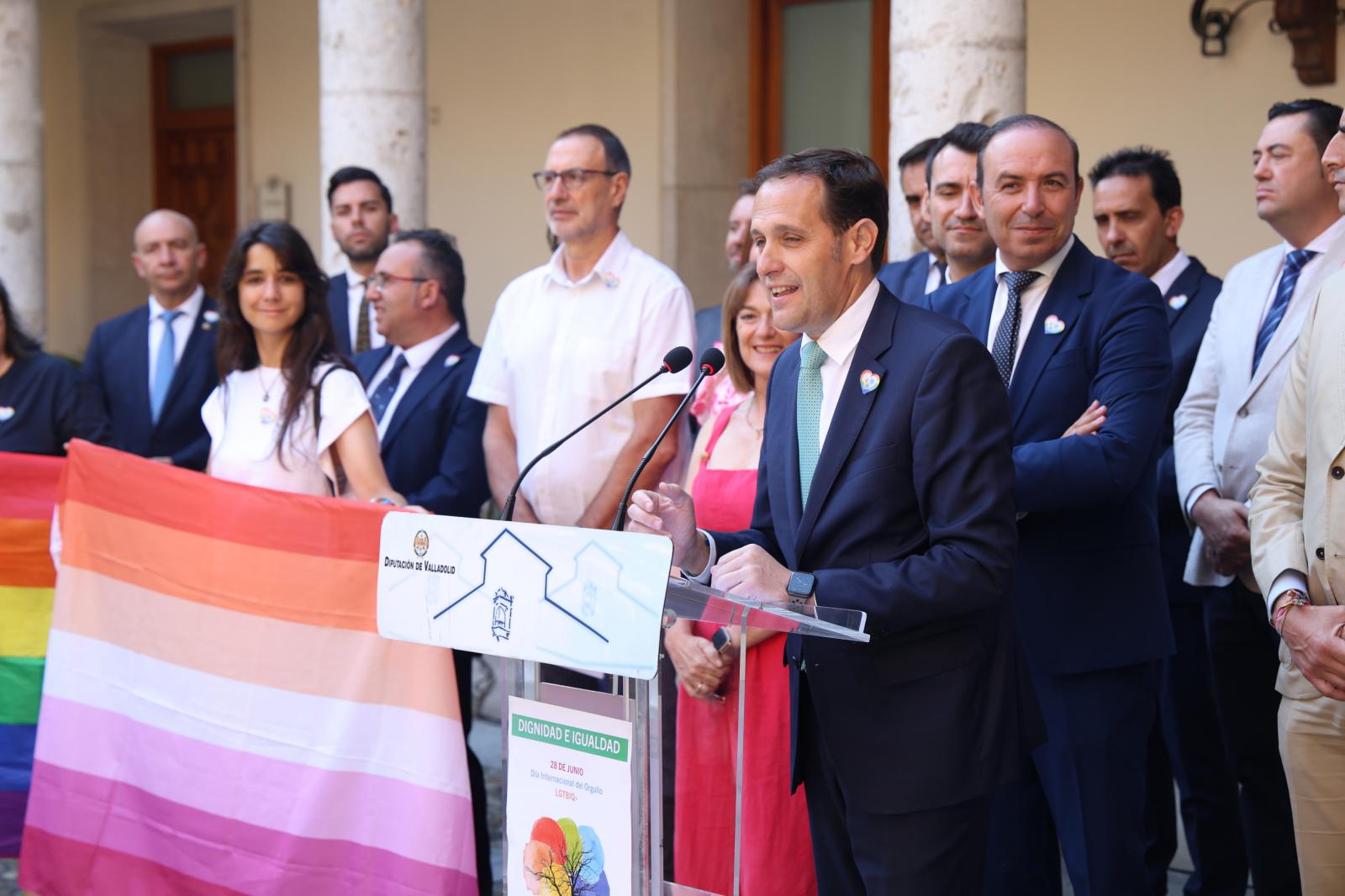 Lectura de manifiesto en la Diputación de Valladolid.