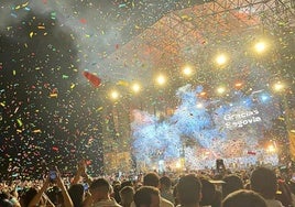 Momentos finales del concierto de Andy y Lucas en Segovia.