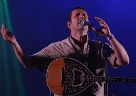 Carlos Herrero, en un concierto de El Naán en el Palencia Sonora.