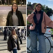 Celia Francisco, María Hernández y Antia González, tres alumnas de la UVA en Segovia que han estudiado fuera este curso.