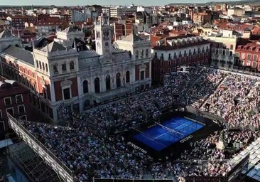 Imagen tomado por un dron del torneo celebrado en el Plaza Mayor de Valladolid.