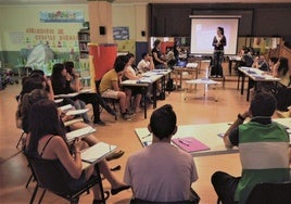 Actividad de una asociación juvenil palentina.