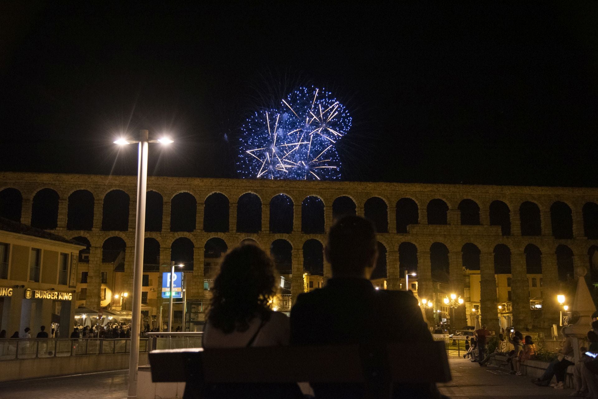 Fotos del espectáculo de fuegos artificiales en Segovia
