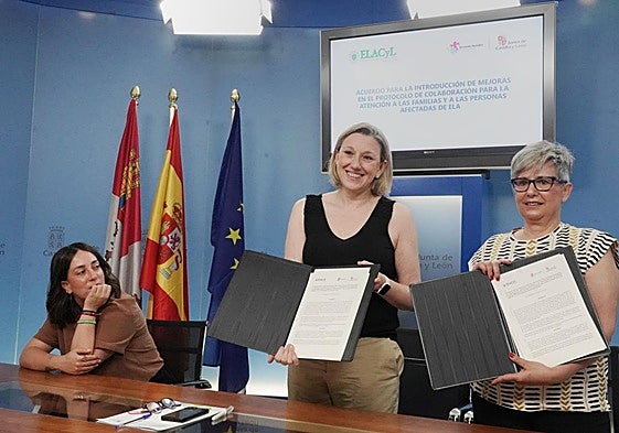 Firma con la Asociación de Afectados de ELA de Castilla y León.