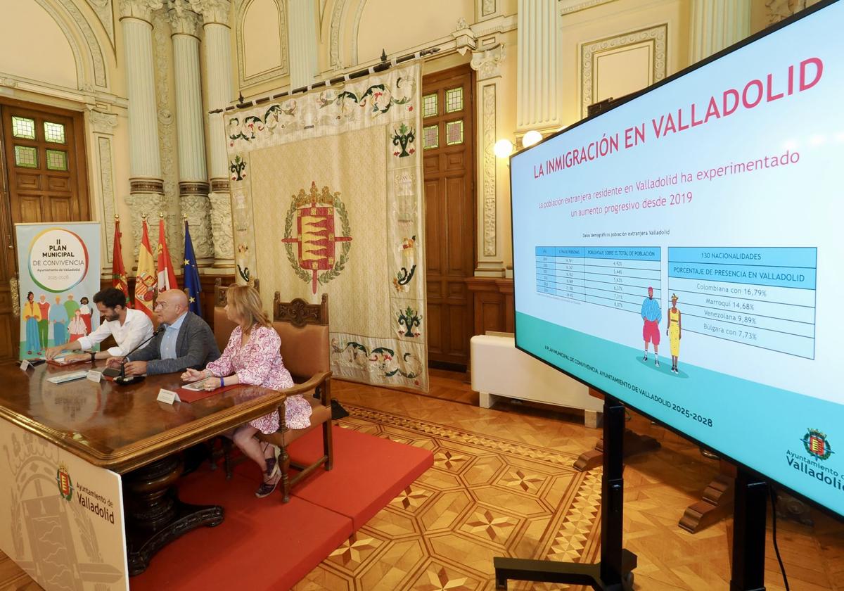 Presentación del plan de convivencia en el Ayuntamiento de Valladolid.