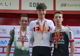 Romeo, en el podio del último Campeonato de España.