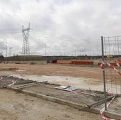 Obras en el polígono industrial de Magaz.