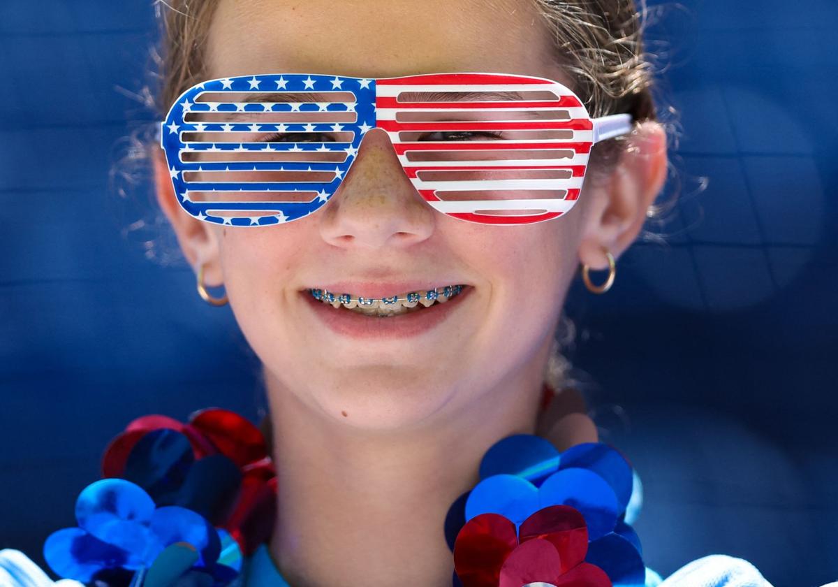 Una niña americana, durante los actos de celebración del 4 de julio en Estados Unidos.