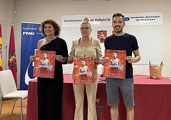 Mayte Martínez, Victoria Barcina y Diego García en la presentación del FIP Promises.