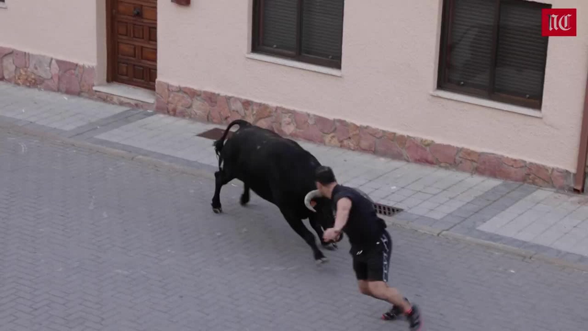 Primer encierro de las fiestas de Traspinedo