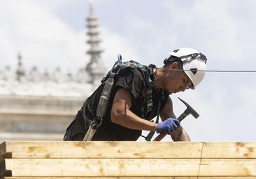 En el tajo a pleno sol en Valladolid: «No todo el mundo puede aguantar esto»