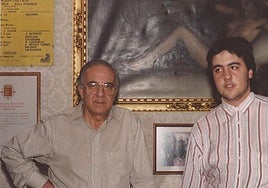 Miguel Frechilla junto a un jovencísimo Diego Fernández Magdaleno
