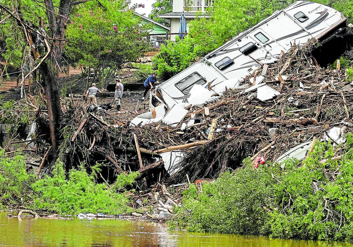Imagen que demuestra los efectos de las inundaciones en Texas.