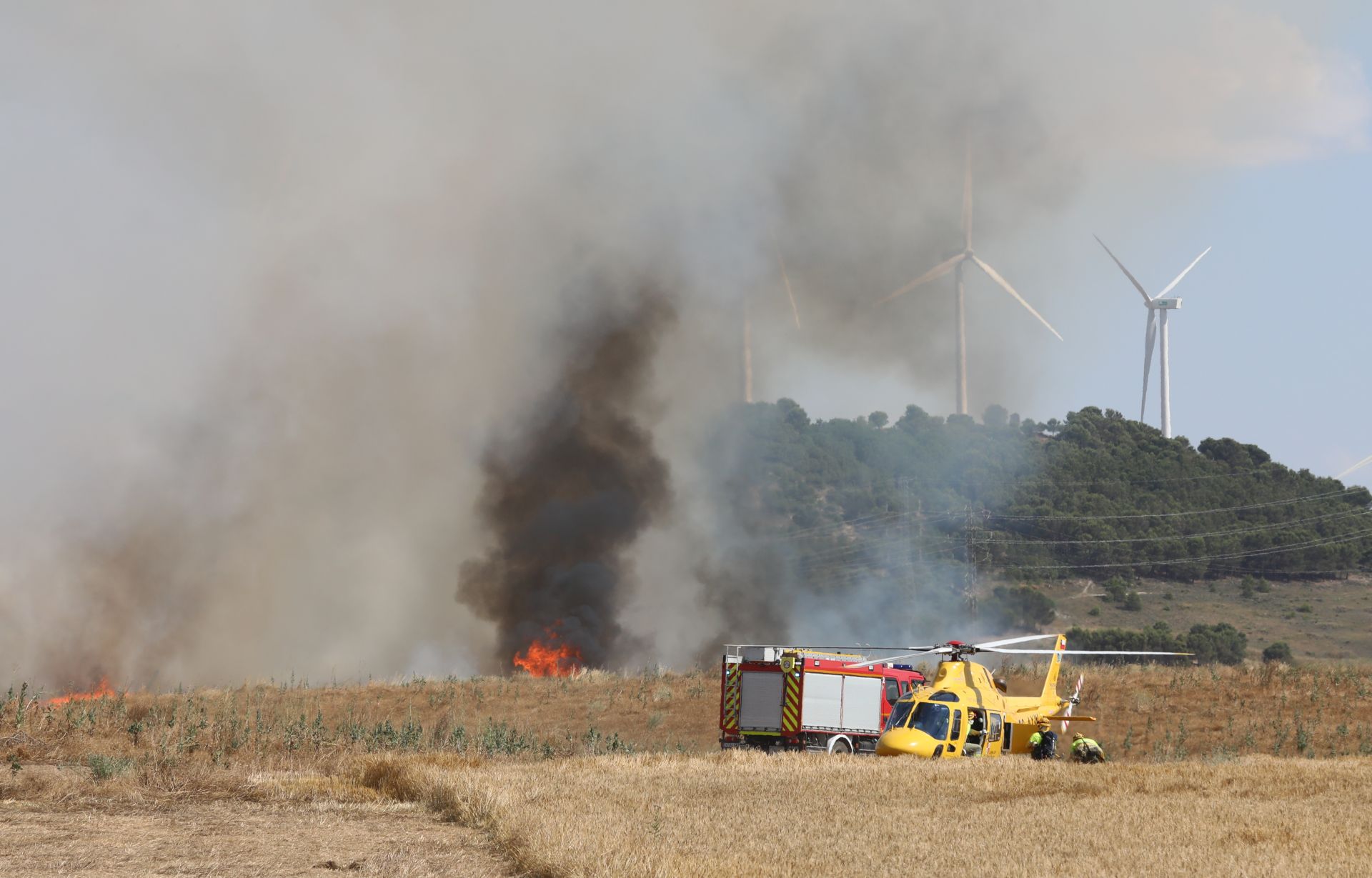 Así ha sido el incendio en las tierras agrícolas de Villalobón
