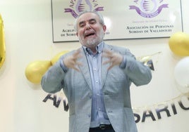 El hasta ahora presidente de APERSORVA, Luis Alberto Redondo, durante el acto del 50 aniversario, el pasado mes de mayo.