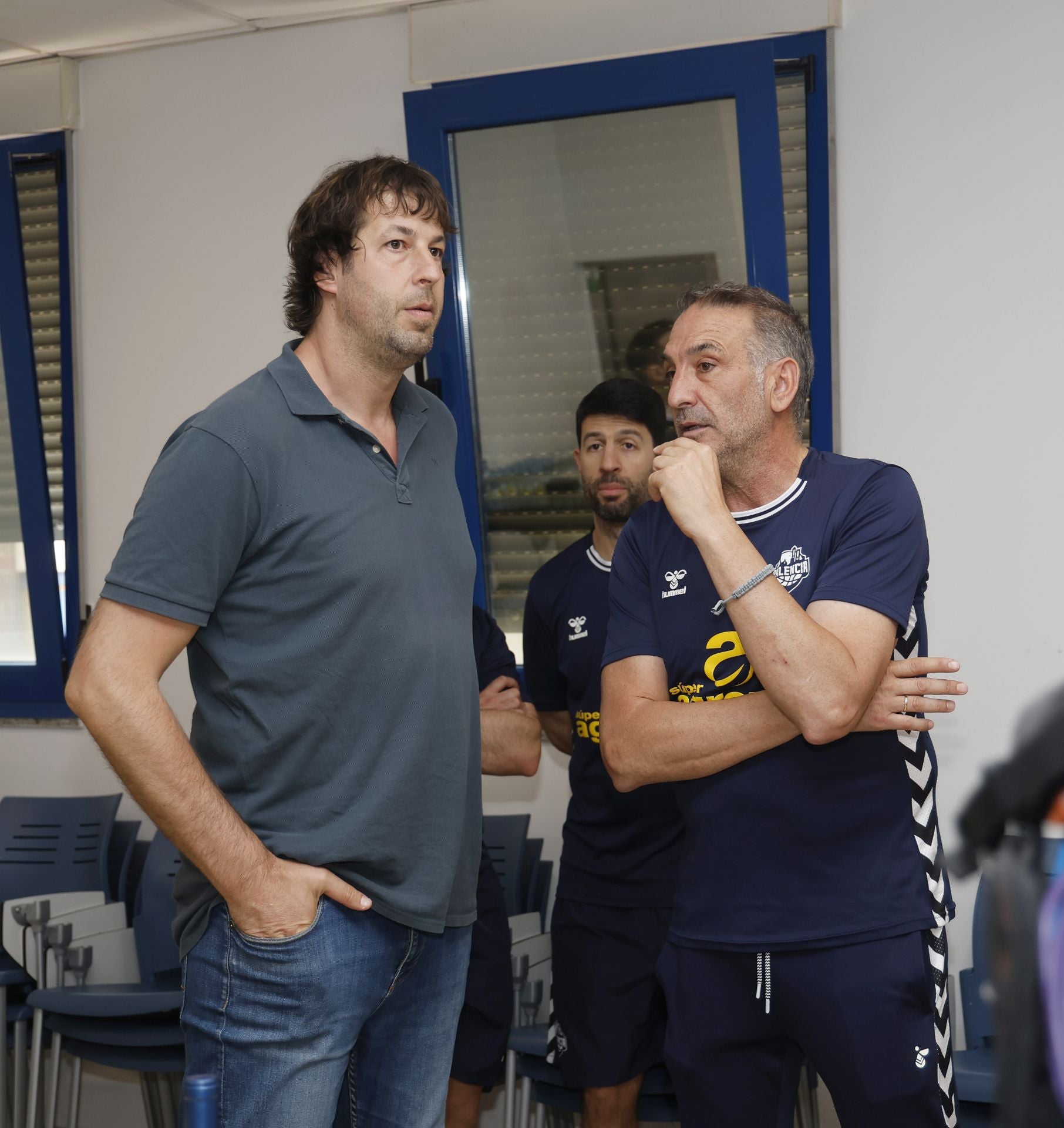 Urko Otegui y Luis Guil en la despedida de la temporada.