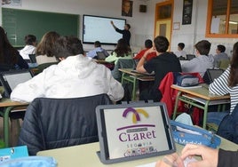 Uso de tablets en el colegio Claret.