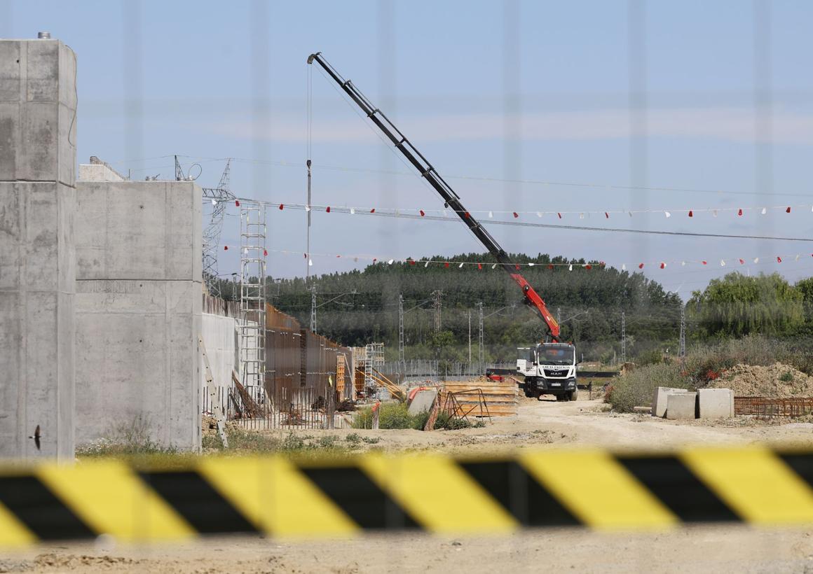 Obras del AVE a Cantabria en la zona conocida como el salto del carnero.