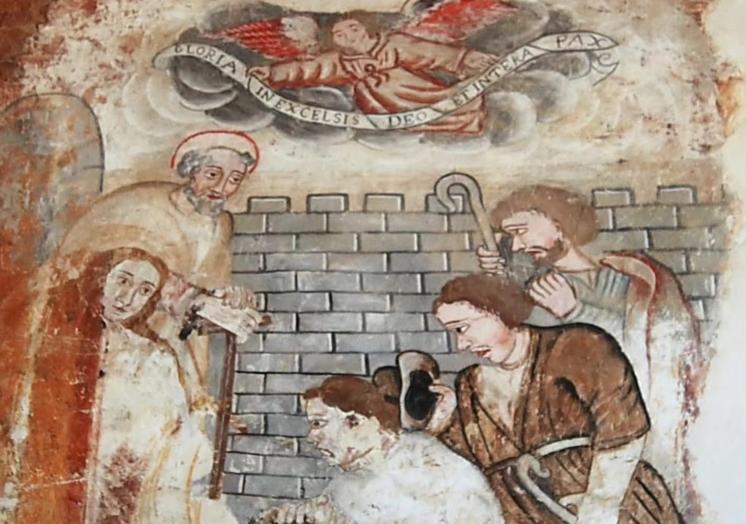 PInturas murales del Santuario de Nuestra Señora de Pandorado.