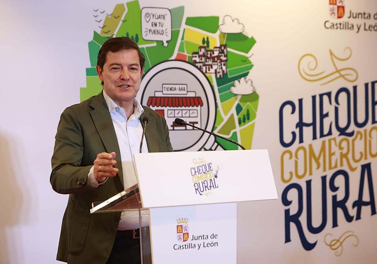 El presidente de la Junta de Castilla y León, Alfonso Fernández Mañueco.