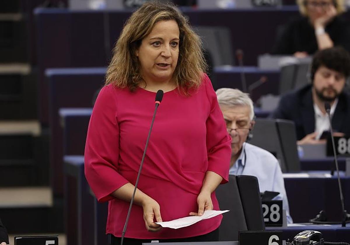 Iratxe García, en el Parlamento Europeo.