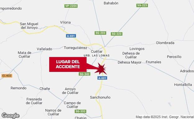 Localización del accidente de este miércoles.