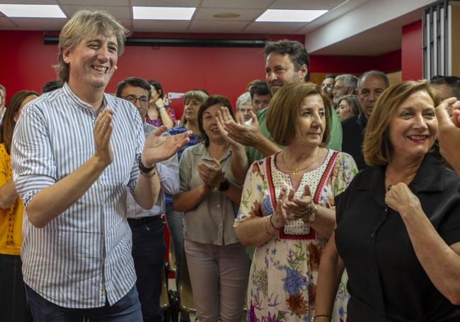 Carlos Martínez, secretario general del PSOE de Castilla y León el 8 de julio en Salamanca, último acto público autonómico.
