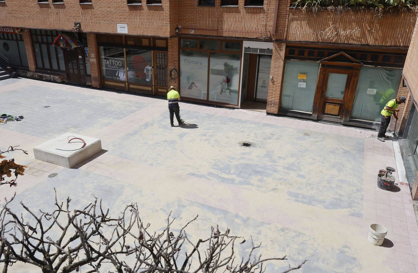 Así ha sido la obra de la plaza del Seminario en Palencia