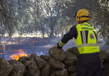 La Junta rebaja al nivel uno del Infocal el incendio de Navaluenga, aunque sigue activo