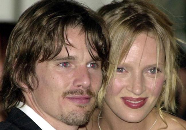 Ethan Hawke y Uma Thurman, en el festival de Venecia en el año 2001.