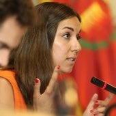 Intervención de la edil responsable de las fiestas patronales, Blanca Jiménez, durante un pleno municipal el pasado mes de mayo.